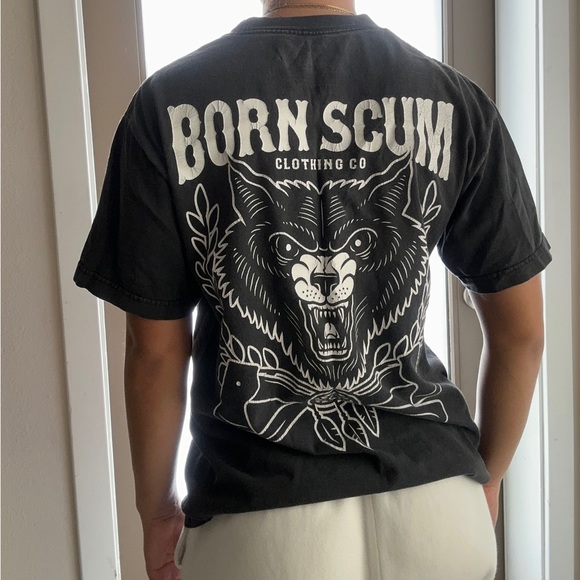 Thrifted Born Scum Tee - Picture 1 of 2